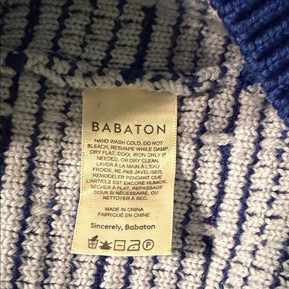 Babaton Blue and White Checkered Cardigan - Picture 4 of 5